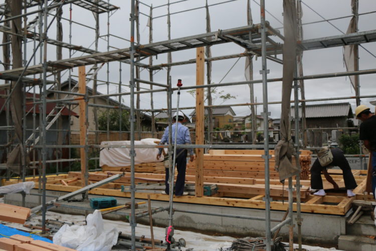 雨の上棟式 千葉県成田市の注文住宅 工務店 ハウスメーカー 住宅メーカー 成田エコハウス